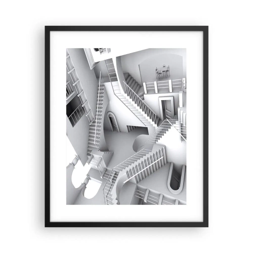 Poster in cornice nera - Il paradosso dello spazio - 40x50 cm