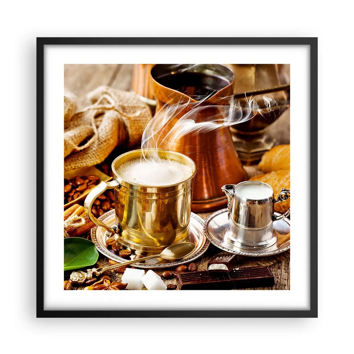 Poster in cornice nera - Buona giornata! - 50x50 cm