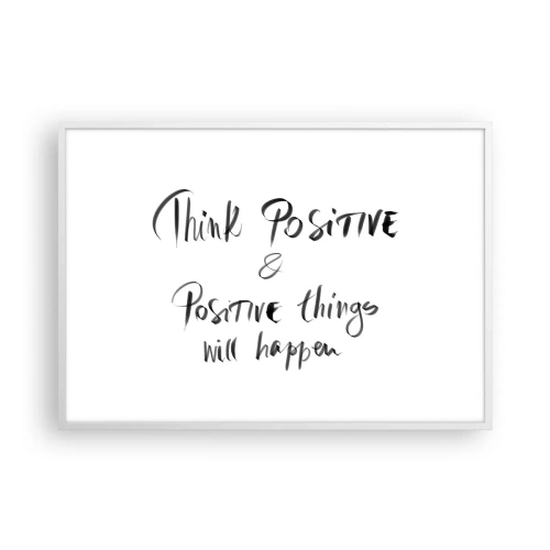 Poster in cornice bianca - Come vivere? - 100x70 cm