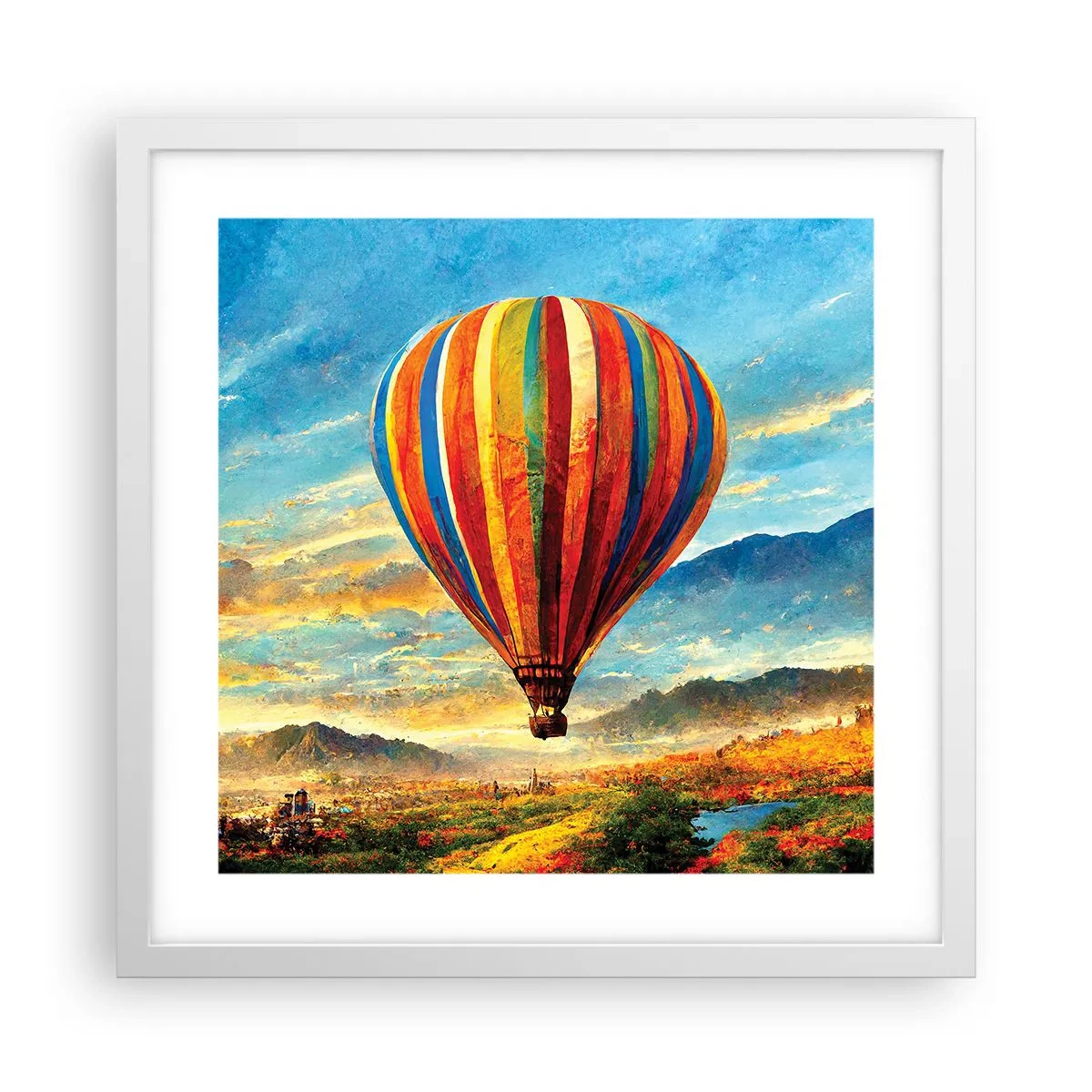 Poster in cornice bianca - Nel silenzio si vede meglio - 40x40 cm