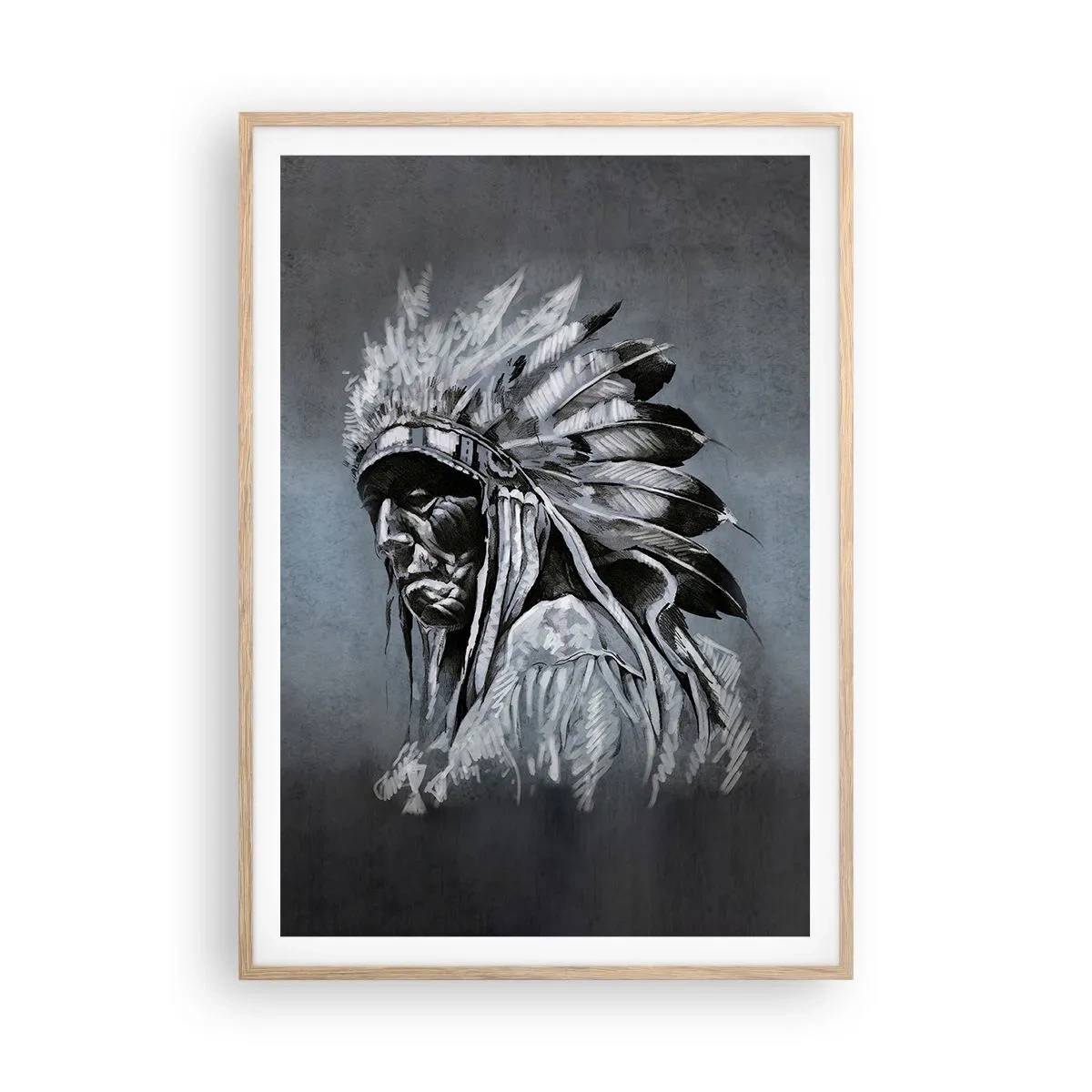 Poster in cornice rovere chiaro - Ritorno alle radici - 70x100 cm