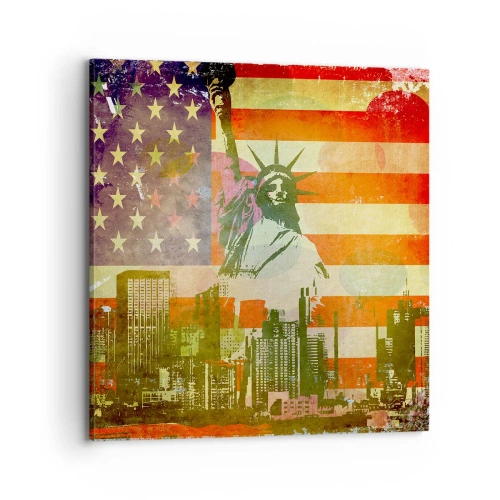 Quadro su tela - Stampe su Tela - Viva l'America! - 70x70 cm