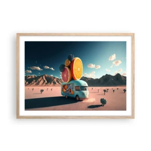 Poster in cornice rovere chiaro - Il sapore delle vacanze - 70x50 cm