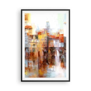 Poster in cornice nera - Anche sotto il ponte è bello - 61x91 cm