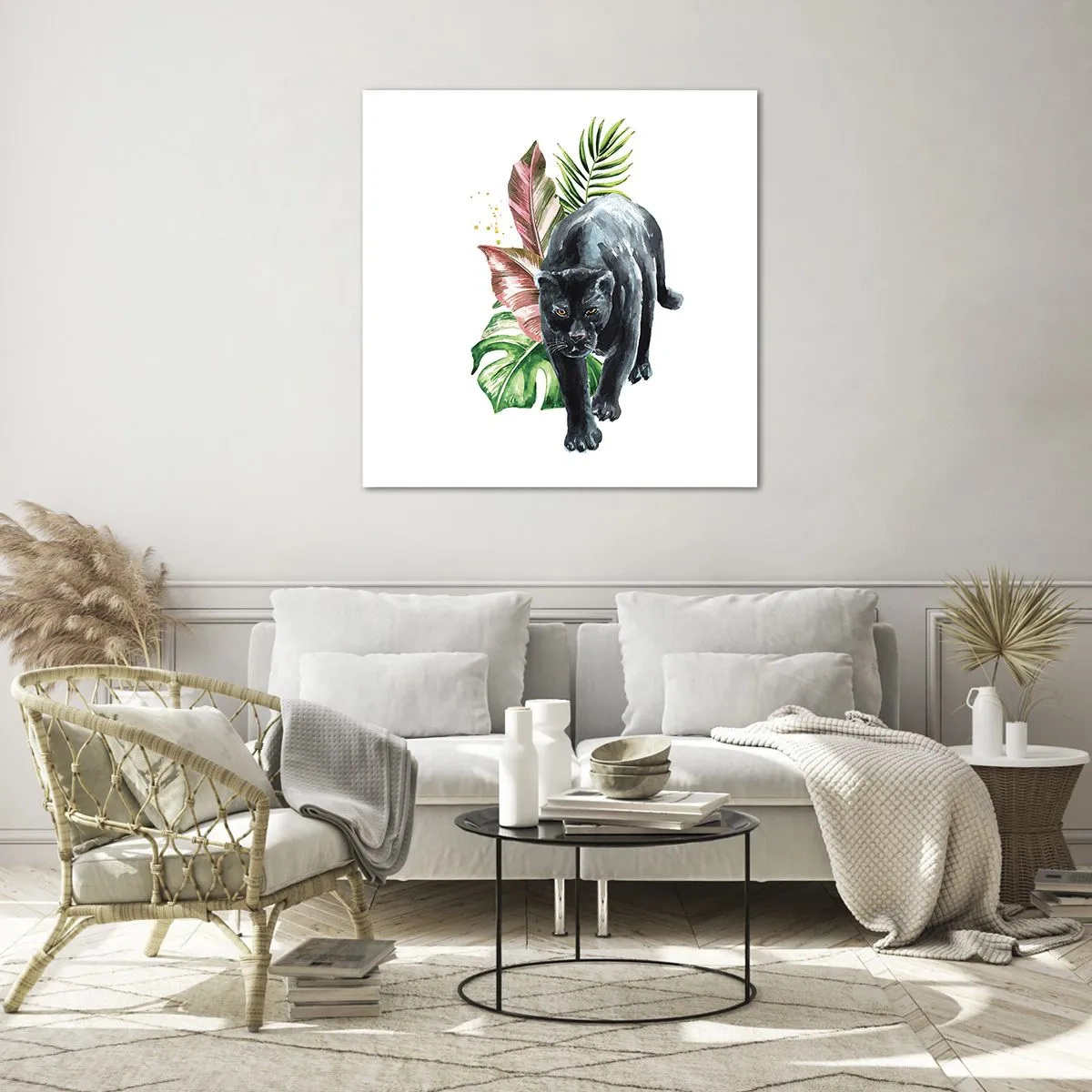 Quadro su vetro - Cuore selvaggio - 30x30 cm