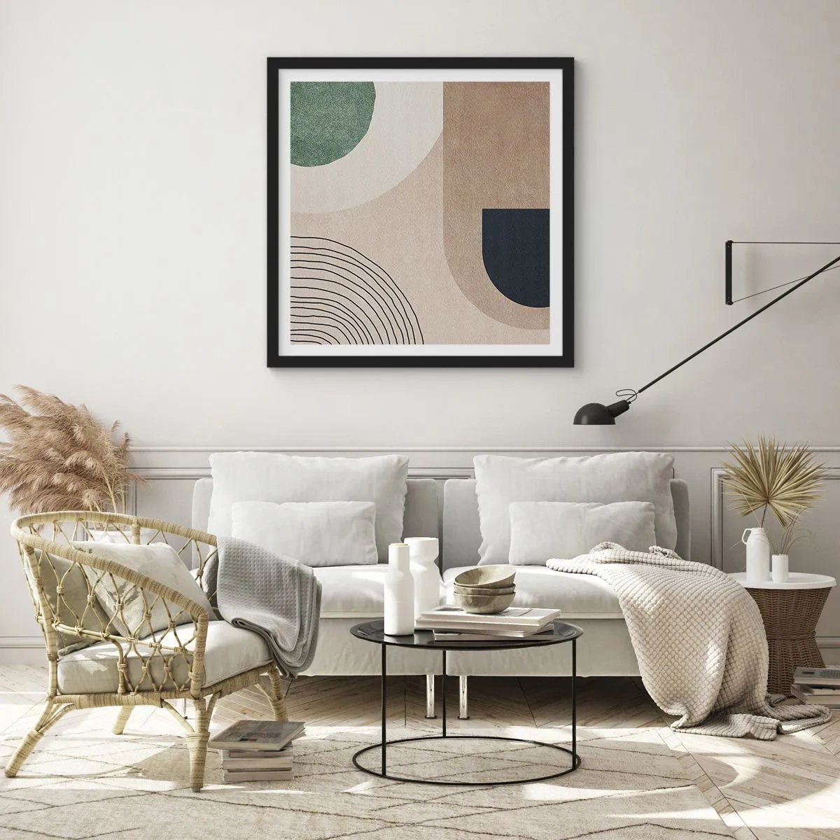 Poster in cornice nera - La mitezza dell'ovale - 30x30 cm