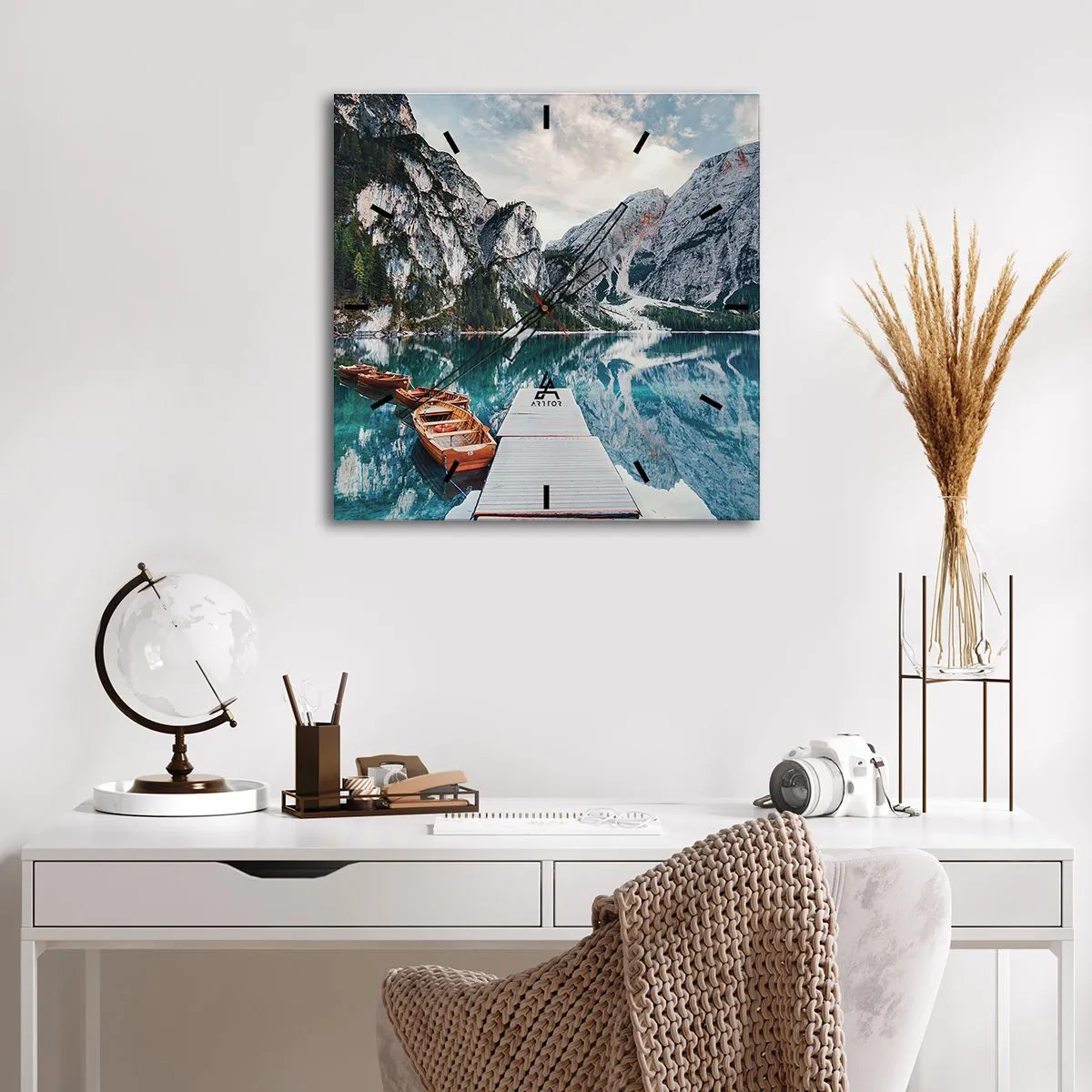 Orologio da parete - Orologio in Vetro - Ti mostriamo la bellezza - 40x40 cm