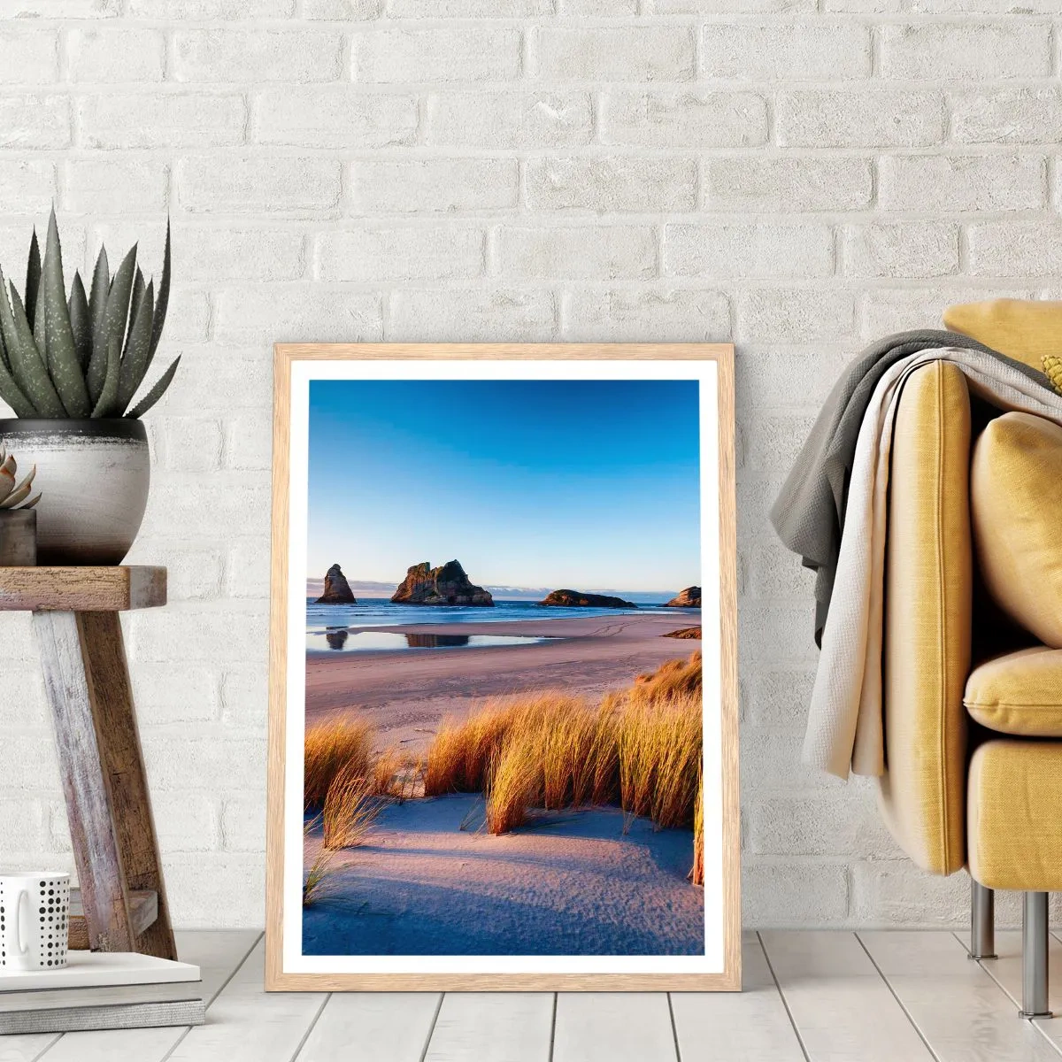 Poster in cornice rovere chiaro - Per i cercatori di pace - 50x70 cm