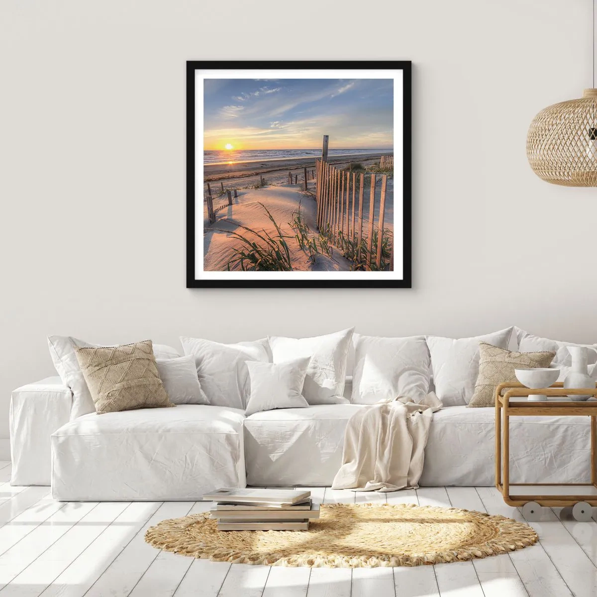 Poster in cornice nera - Luci e ombre del vento - 50x50 cm