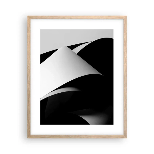 Poster in cornice rovere chiaro - Piani di luce dalle profondità dell'ombra - 40x50 cm