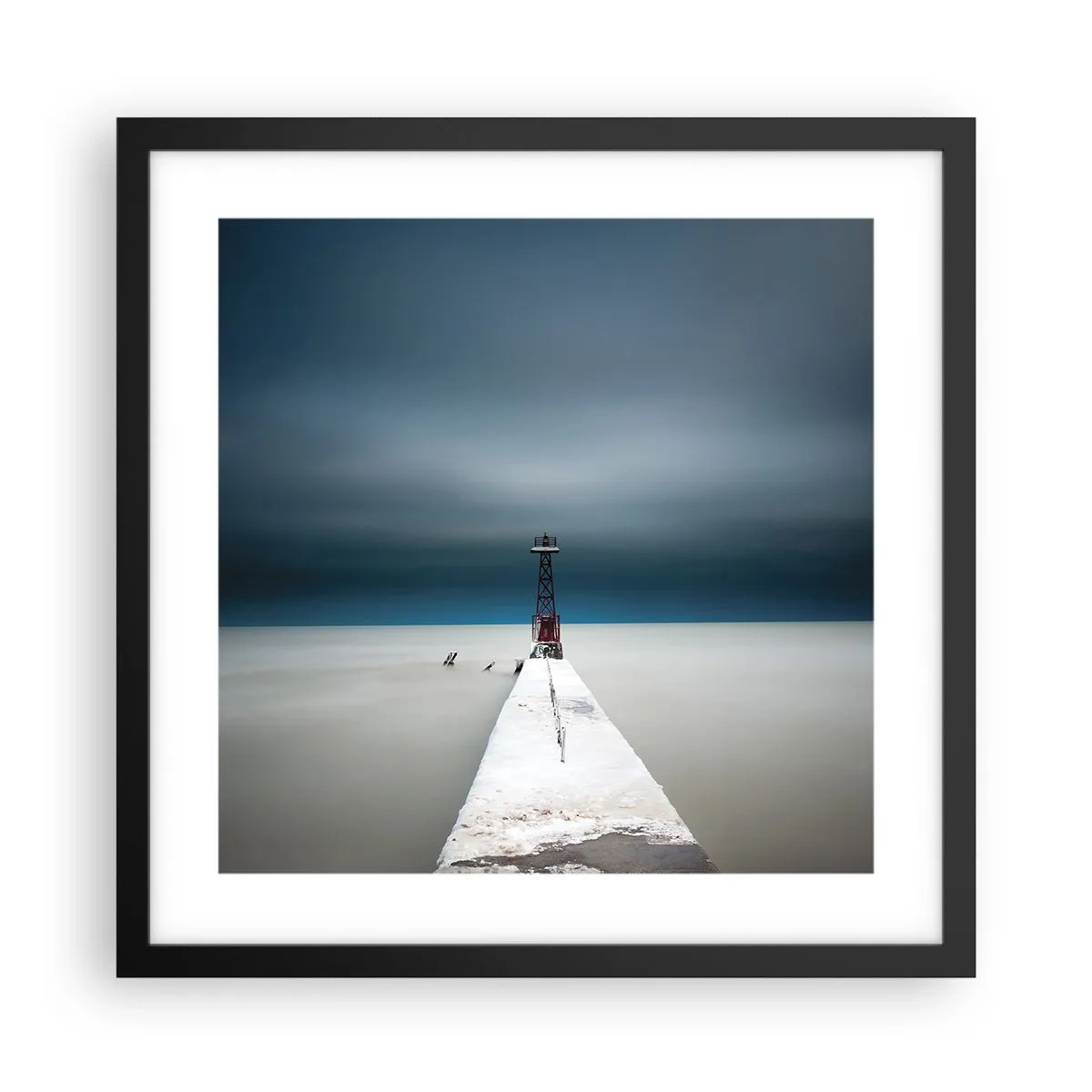 Poster in cornice nera - Incontrando l'infinito - 40x40 cm