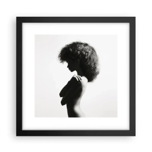 Poster in cornice nera - Come un fiore su un gambo snello - 30x30 cm