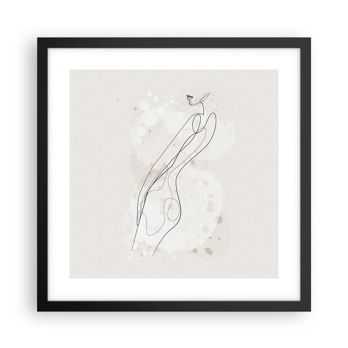 Poster in cornice nera - Errando con lo sguardo - 40x40 cm