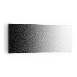 Quadro su tela - Stampe su Tela - Gradiente minimalista in bianco e nero al punto - 120x50cm - Verso la luce - Decorazione murale moderna per soggiorno e camera da letto ARTTOR