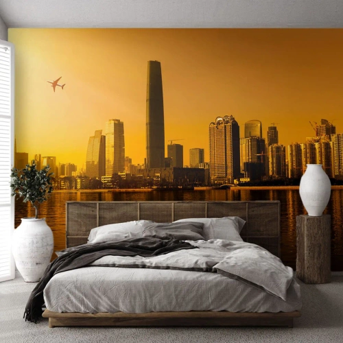 Fotomurali Autoadesivo Deluxe Sticker - Città d'oro - Paesaggio, Città, Architettura - 100x70 cm