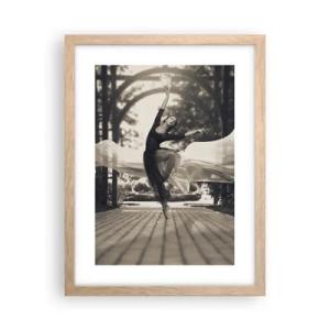 Poster in cornice rovere chiaro - La danza dello spirito del giardino - 30x40 cm