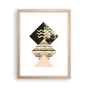 Poster in cornice rovere chiaro - Non è così facile - 30x40 cm