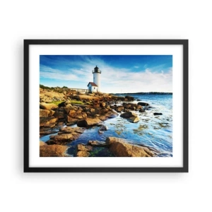 Poster in cornice nera - Tornate sani e salvi, vi aspetto - 50x40 cm