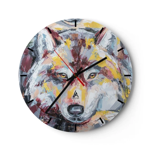 Orologio da parete - Orologio in Vetro - Pace tra i suoi - 40x40 cm