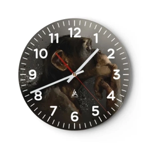 Orologio da parete - Orologio in Vetro - Sicuramente un pensatore - 40x40 cm