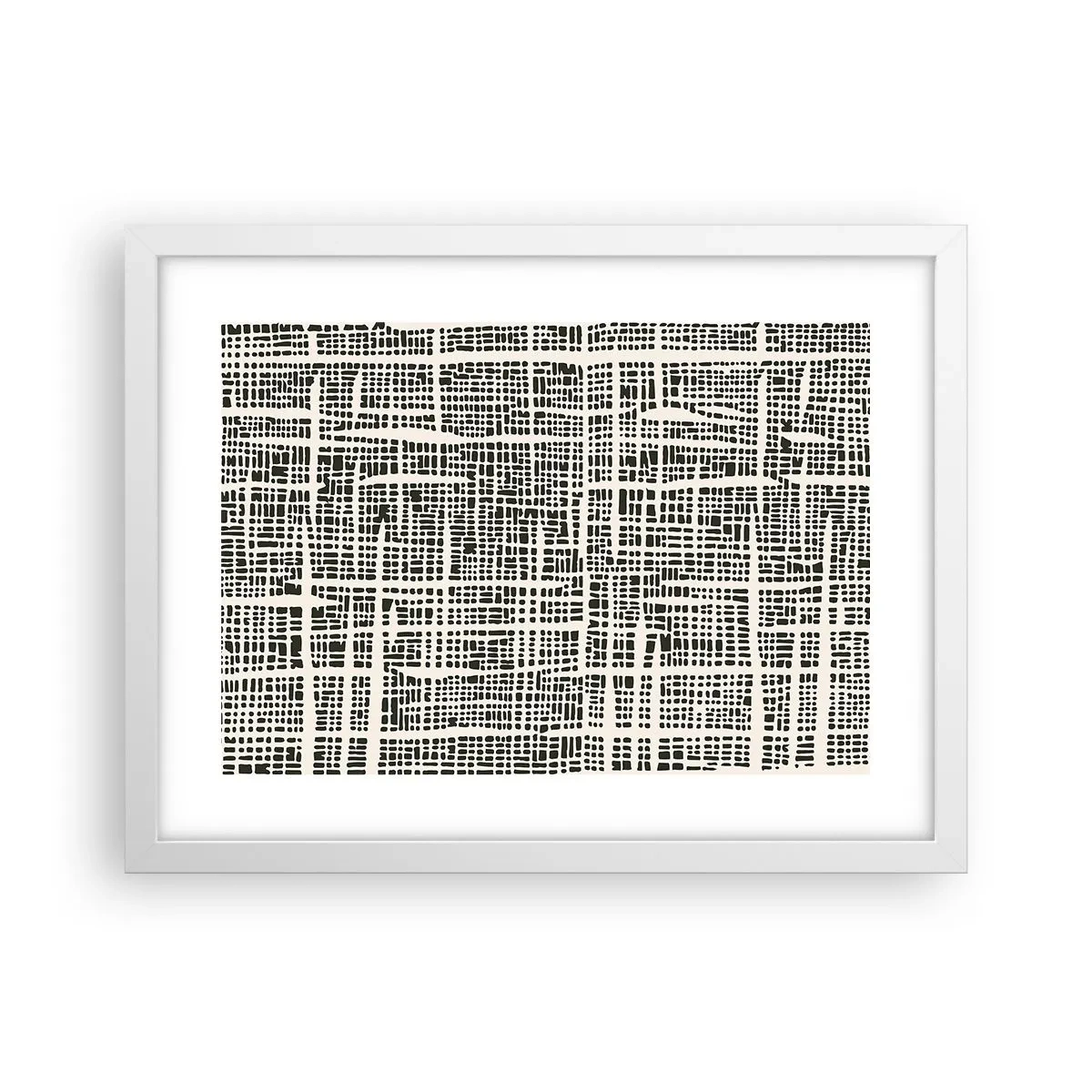 Poster in cornice bianca - Composizione tessuta - 40x30 cm