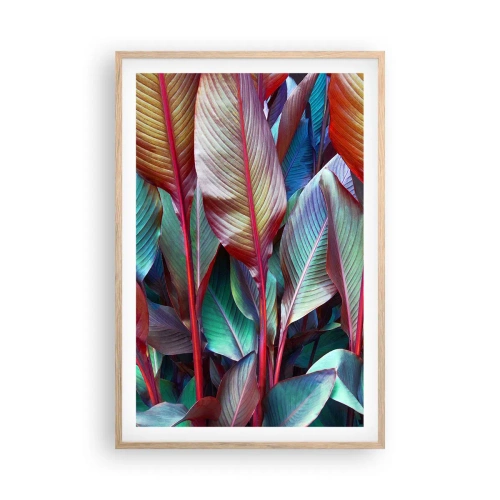 Poster in cornice rovere chiaro - Selva colorata - 61x91 cm