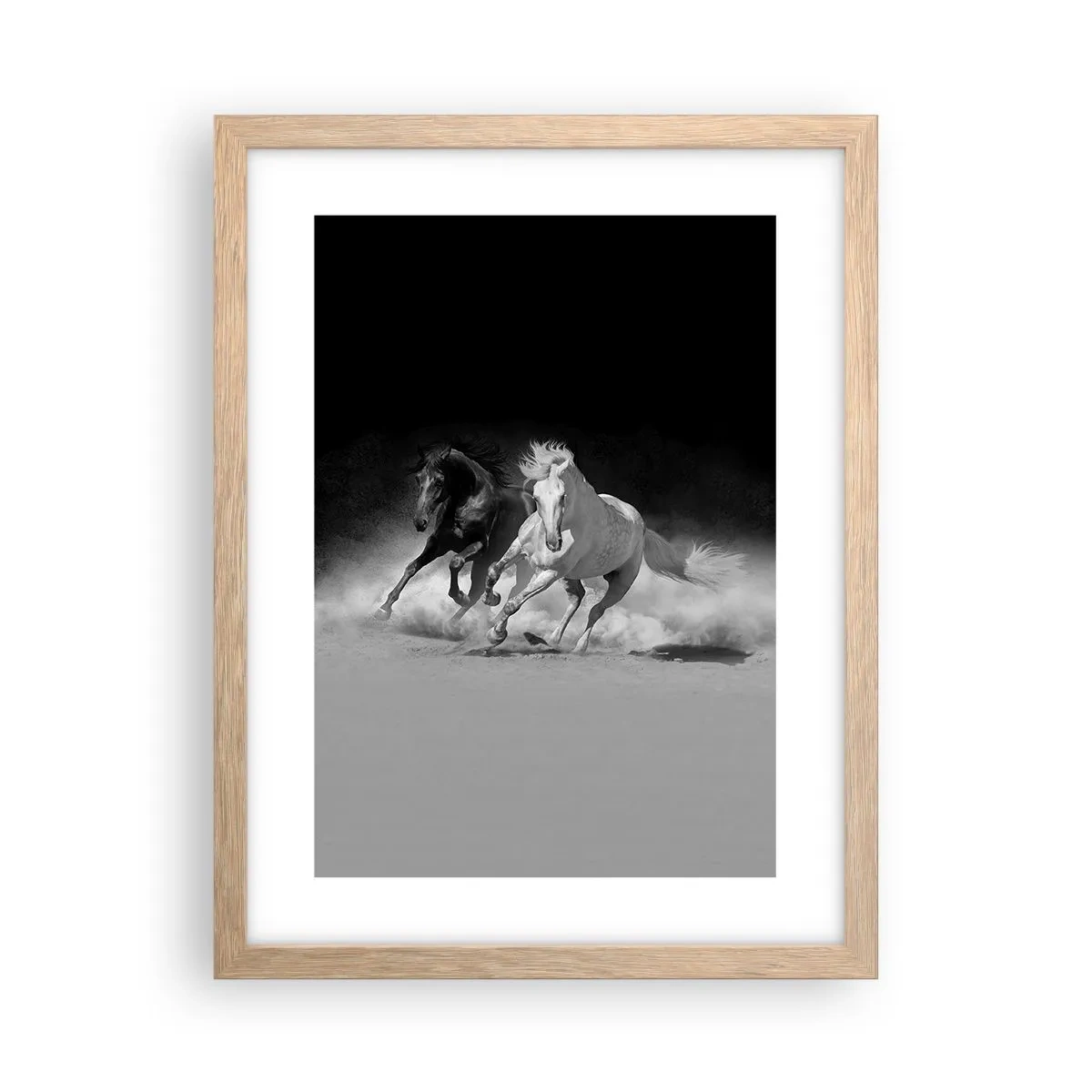 Poster in cornice rovere chiaro - Il galoppo della libertà - 30x40 cm