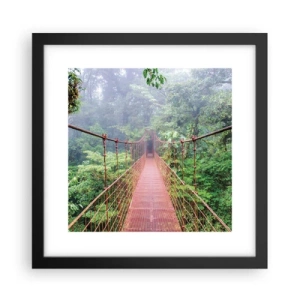 Poster in cornice nera - Sospeso sopra gli alberi - 30x30 cm