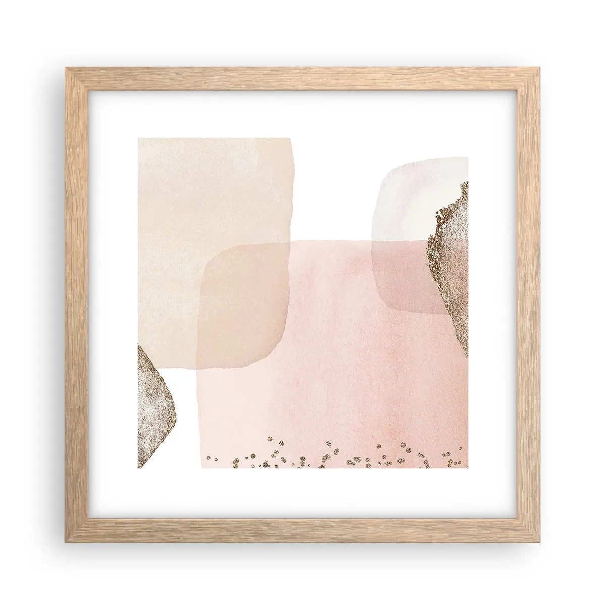 Poster in cornice rovere chiaro - Incontro attraverso il colore - 30x30 cm