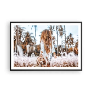 Poster in cornice nera - Nata dalla lanugine dell'erba - 91x61 cm