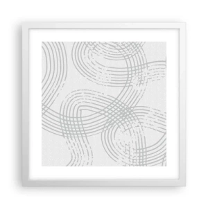 Poster in cornice bianca - Non vi è una via diritta - 40x40 cm