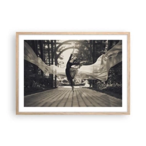 Poster in cornice rovere chiaro - La danza dello spirito del giardino - 70x50 cm