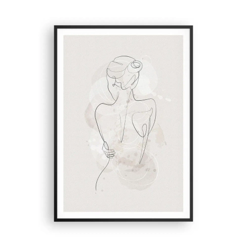 Poster in cornice nera - Come uno strumento delicato - 70x100 cm