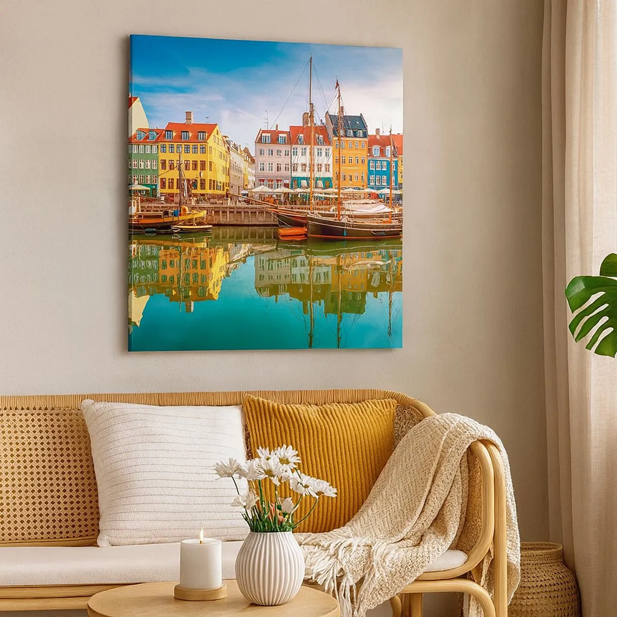 Quadro su tela - Stampe su Tela - Sull'acqua liscia come uno specchio - 30x30 cm