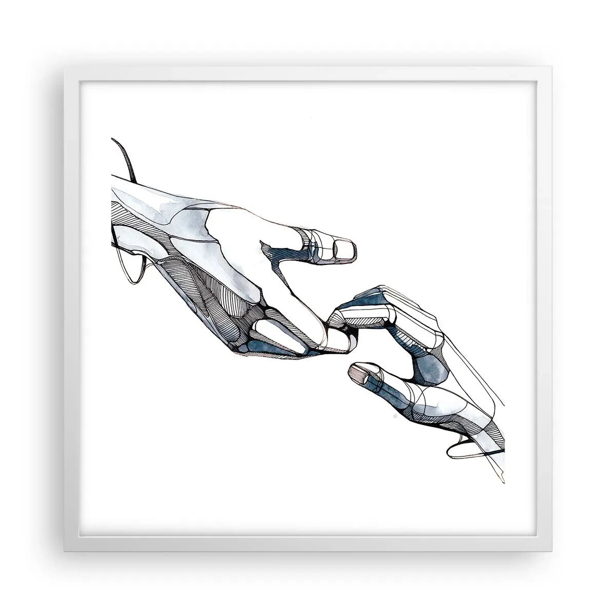 Poster in cornice bianca - Buon gesto - 50x50 cm