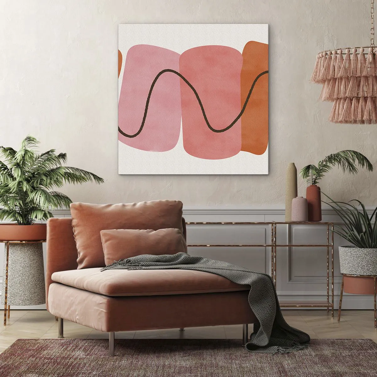 Quadro su tela - Stampe su Tela - Il delicato movimento delle forme - 70x70 cm