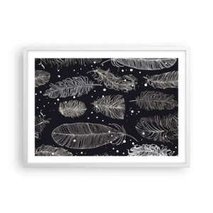 Poster in cornice bianca - Pizzo piumato - 70x50 cm