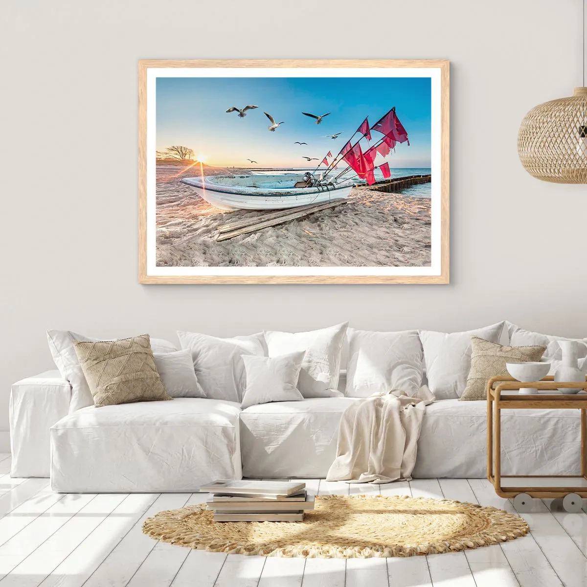 Poster in cornice rovere chiaro - Meritato riposo - 50x40 cm