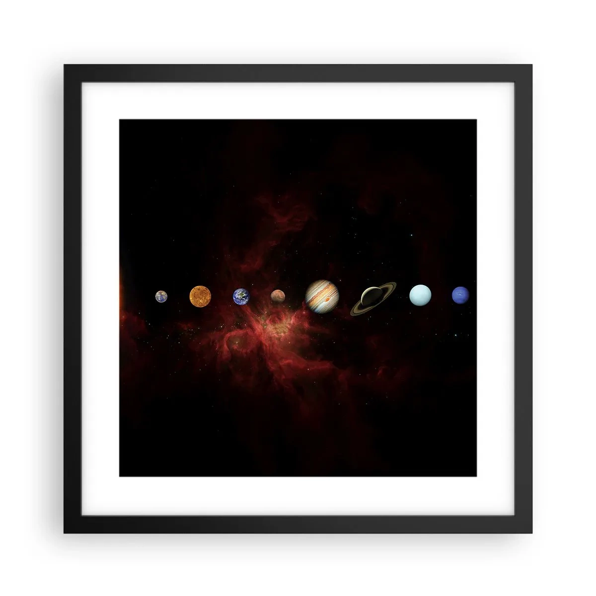 Poster in cornice nera - Il nostro vicinato - 40x40 cm