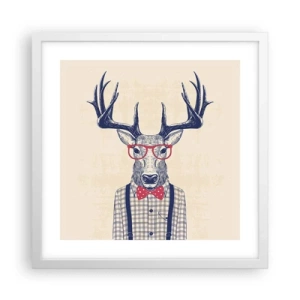 Poster in cornice bianca - Divertente stravaganza - 40x40 cm