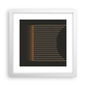 Poster in cornice bianca - Esaminare l'oscurità - 30x30 cm