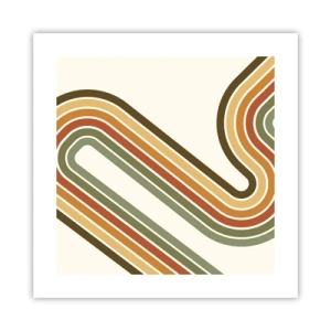 Poster - Zig zag fino alla meta - 40x40 cm