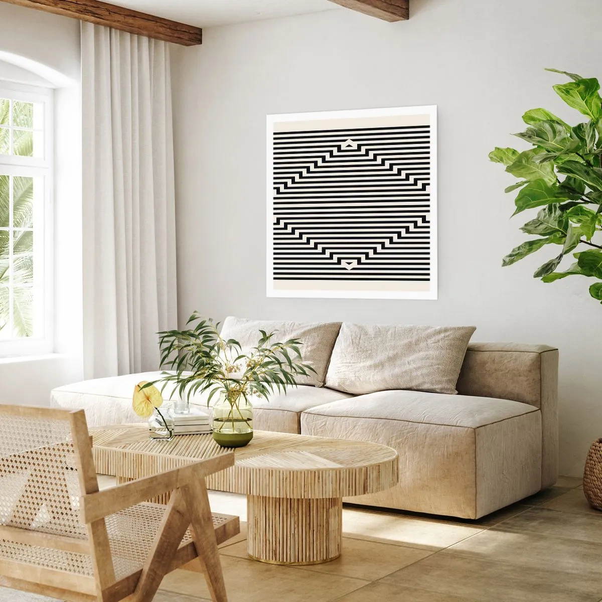 Poster - Illusione geometrica - 60x60 cm