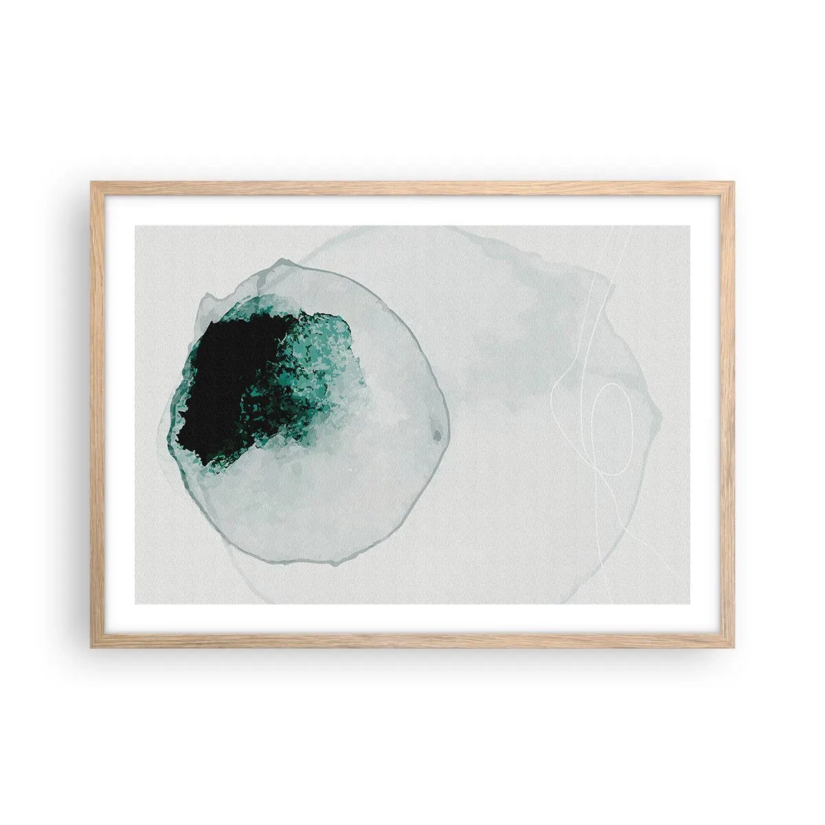 Poster in cornice rovere chiaro - In una goccia d'acqua - 70x50 cm