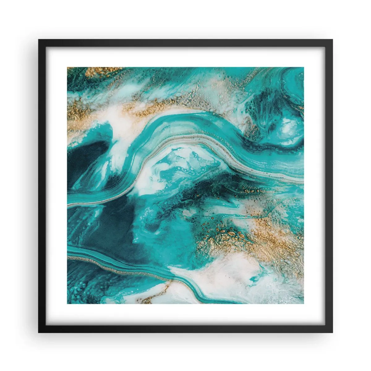 Poster in cornice nera - Il fiume d'oro - 50x50 cm