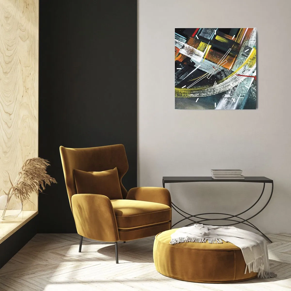 Orologio da parete - Orologio in Vetro - L'energia del movimento - 40x40 cm