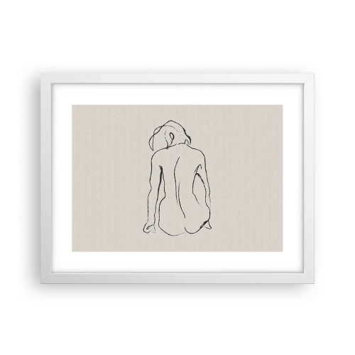 Poster in cornice bianca - Nudo di ragazza - 40x30 cm