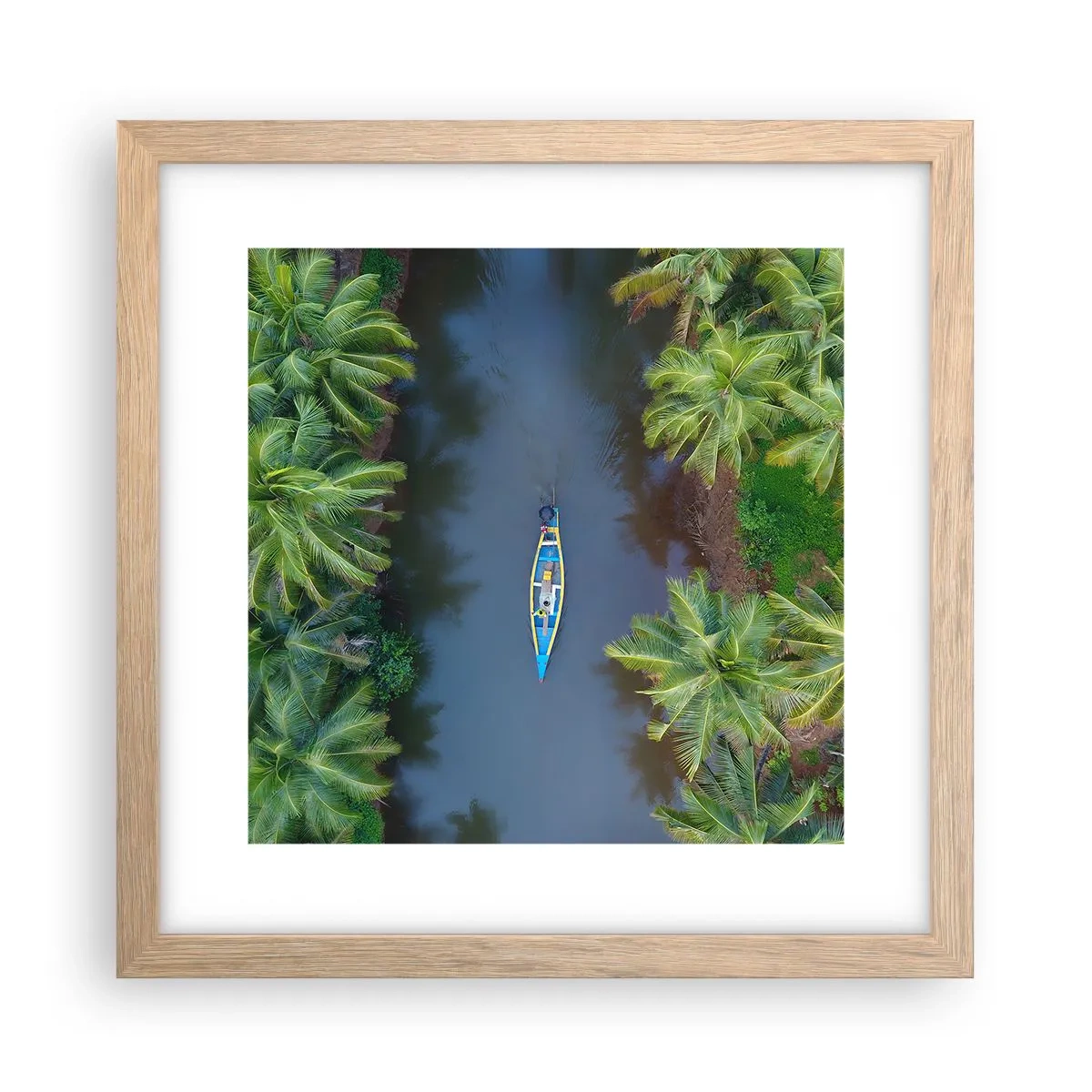 Poster in cornice rovere chiaro - Sul percorso tropicale - 30x30 cm