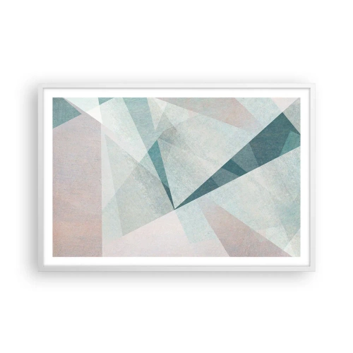 Poster in cornice bianca - Con calma ma dinamicamente - 91x61 cm