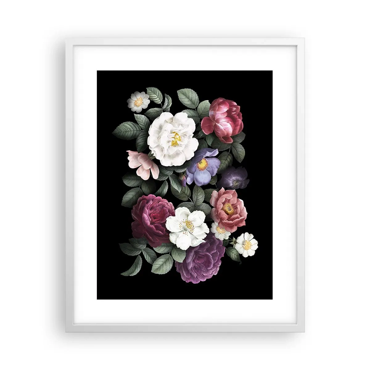 Poster in cornice bianca - Dal giardino inglese - 40x50 cm